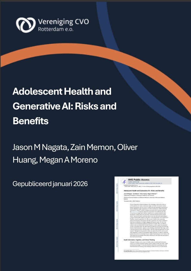 Adolescent Health and Generative AI Risks and Benefits, januari 2026