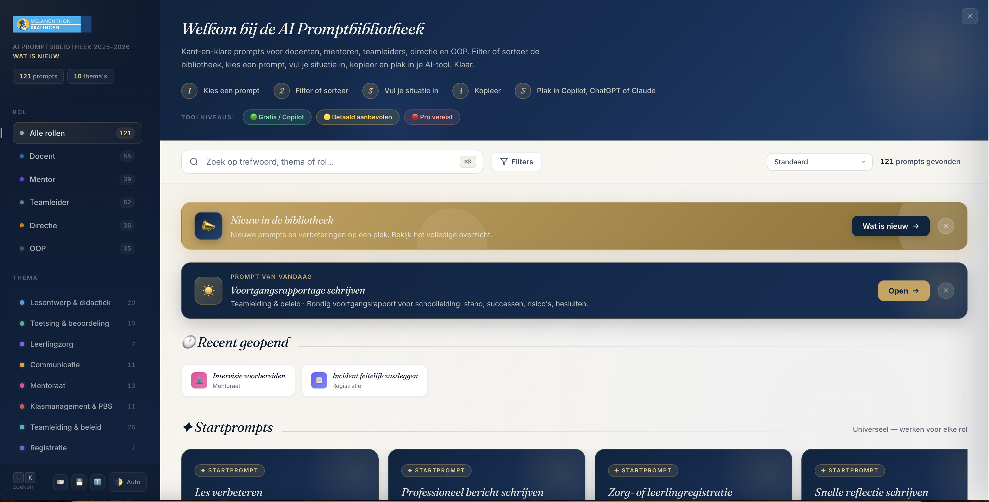 AI promptbibliotheek Furkan CVO Melanchthon Kralingen